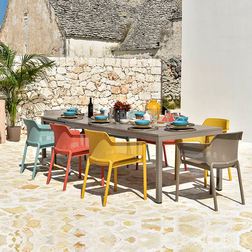 Nardi tavolo rio 210 + 8 sedie net - immagine prodotto
