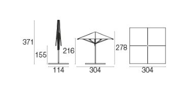 Emu ombrellone ducale 3x3 - miniatura prodotto