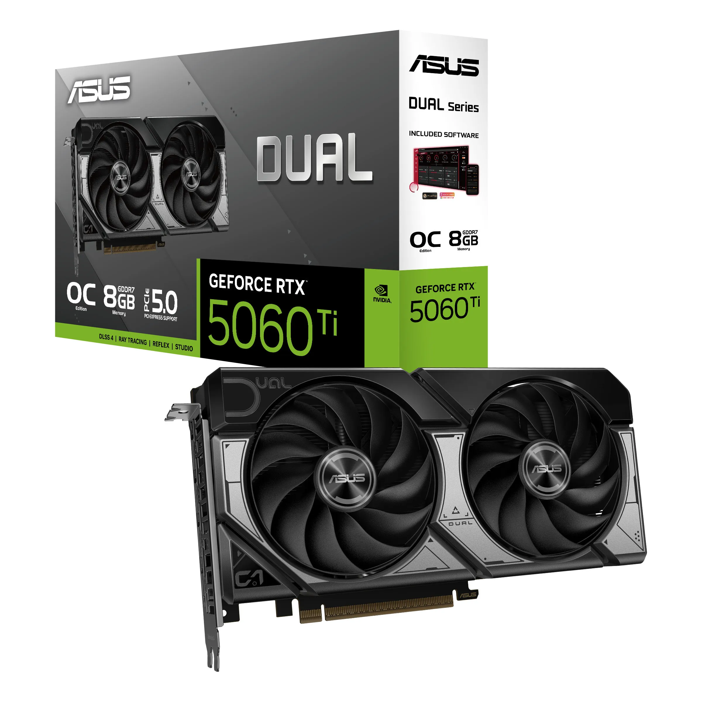 ASUS NVIDIA GeForce RTX 5060 Ti Dual RTX5060TI-O8G 8 GB GDDR7 - immagine prodotto