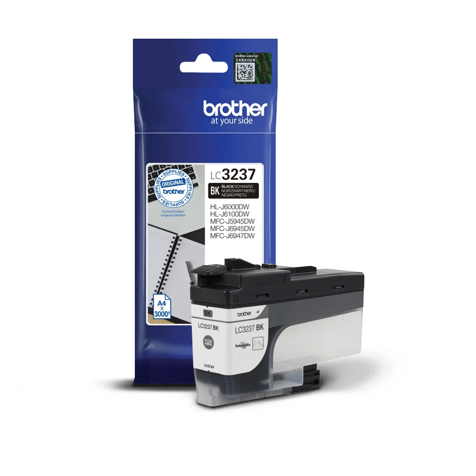 Brother LC3237-BK Ink Cartridge 1 pc Original Standard Yield Black 3,000 Pages - immagine prodotto