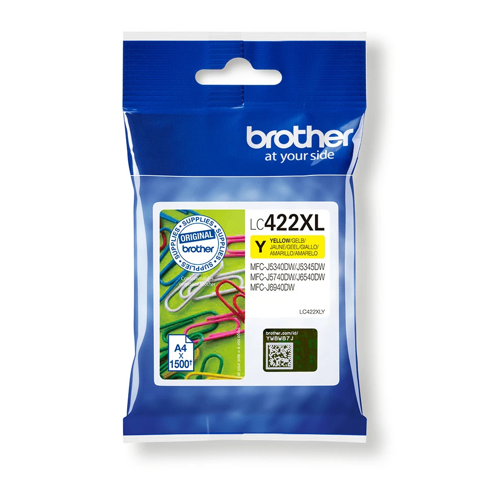 Brother LC422XLY Ink Cartridge 1 pc Original Yellow 1,500 Pages - immagine prodotto