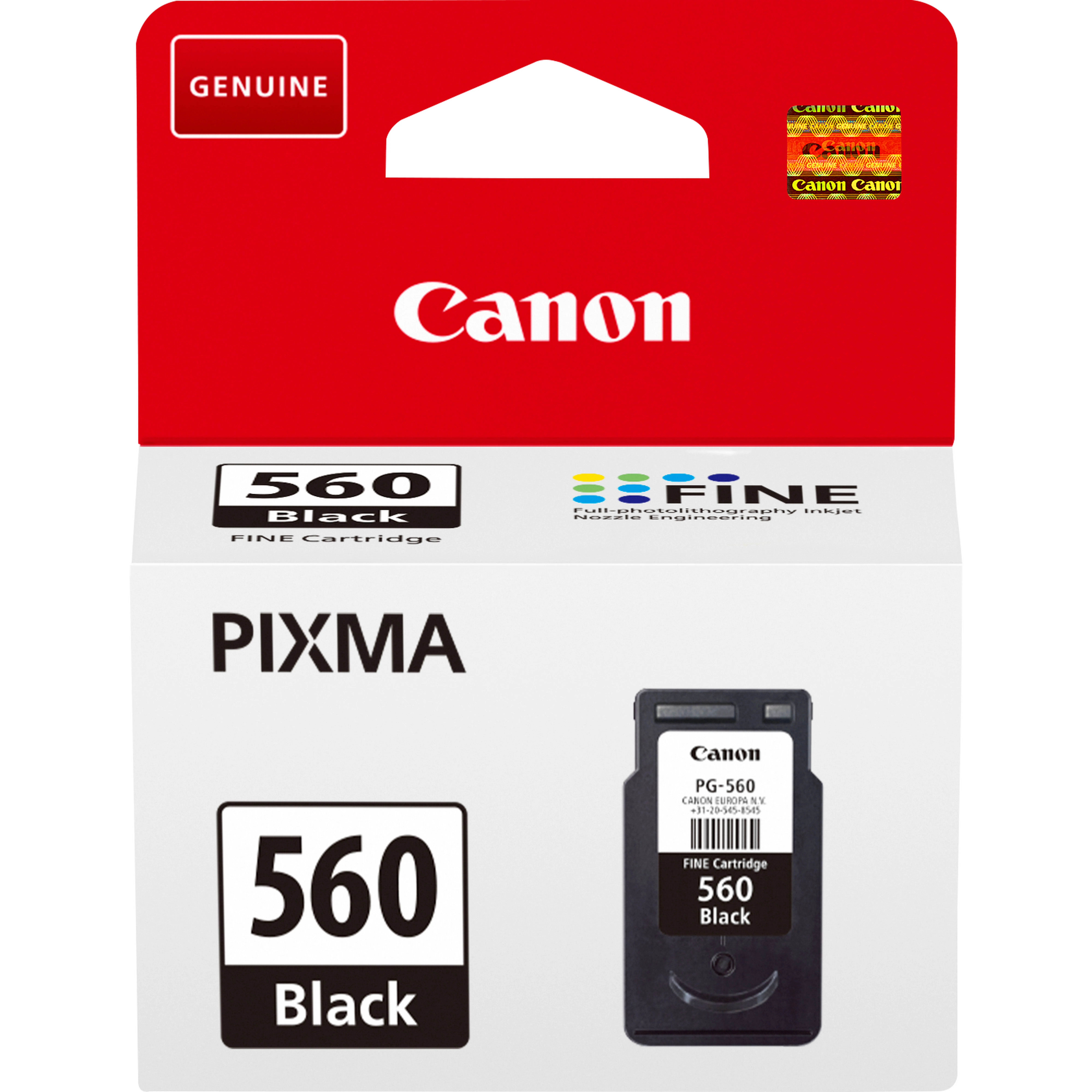 Canon PG-560 BK Black Ink Cartridge 7.5 ml 180 Pages - immagine prodotto