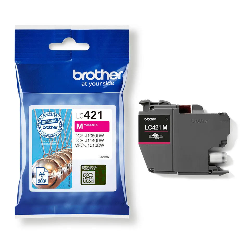 Brother LC421M Ink Cartridge 1pc Original Magenta 200 Pages - immagine prodotto
