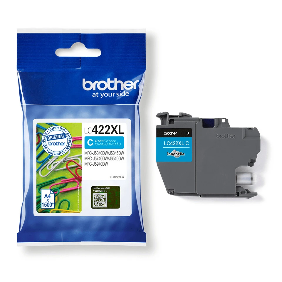 Brother LC422XLC Ink Cartridge 1 pc Original Cyan 1,500 Pages - immagine prodotto