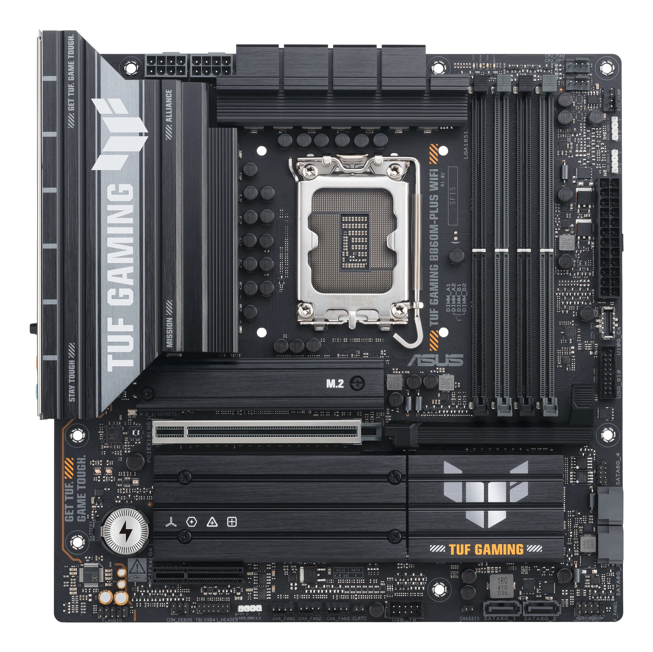 ASUS TUF GAMING B860M-PLUS WIFI Motherboard Intel B860 LGA 1851 Micro ATX DDR5 - immagine prodotto