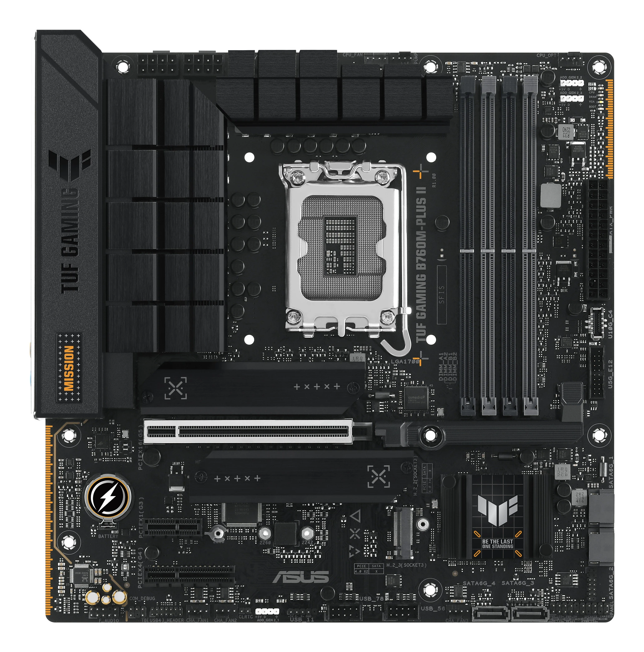 ASUS TUF GAMING B760M-PLUS II Motherboard Intel B760 LGA 1700 Micro ATX DDR5 - immagine prodotto