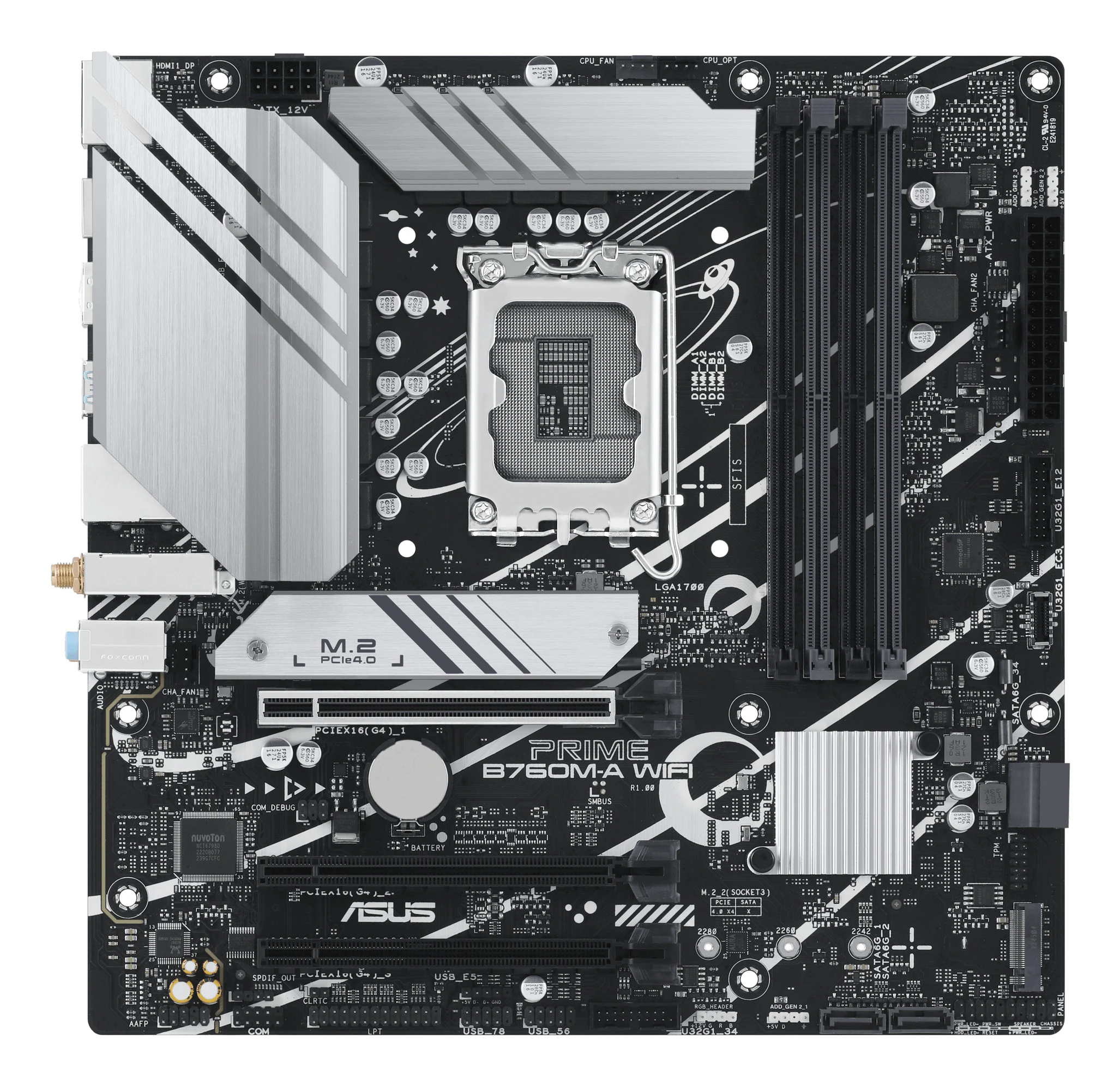 ASUS PRIME B760M-A WIFI Motherboard Intel B760 LGA 1700 Micro ATX DDR5 - immagine prodotto
