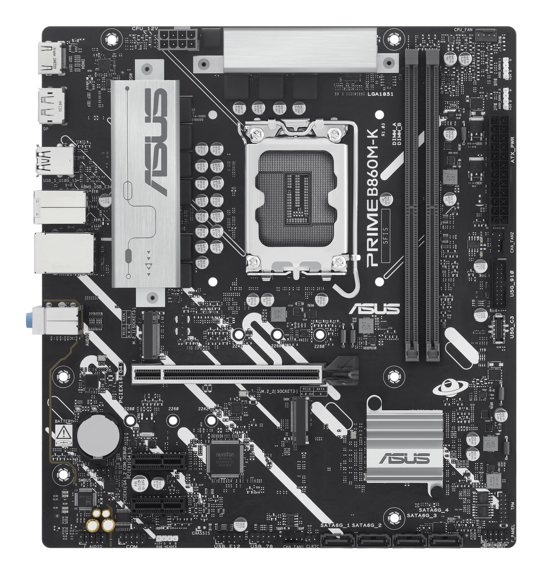 ASUS PRIME B860M-K Motherboard Intel B860 LGA 1851 Micro ATX DDR5 - immagine prodotto
