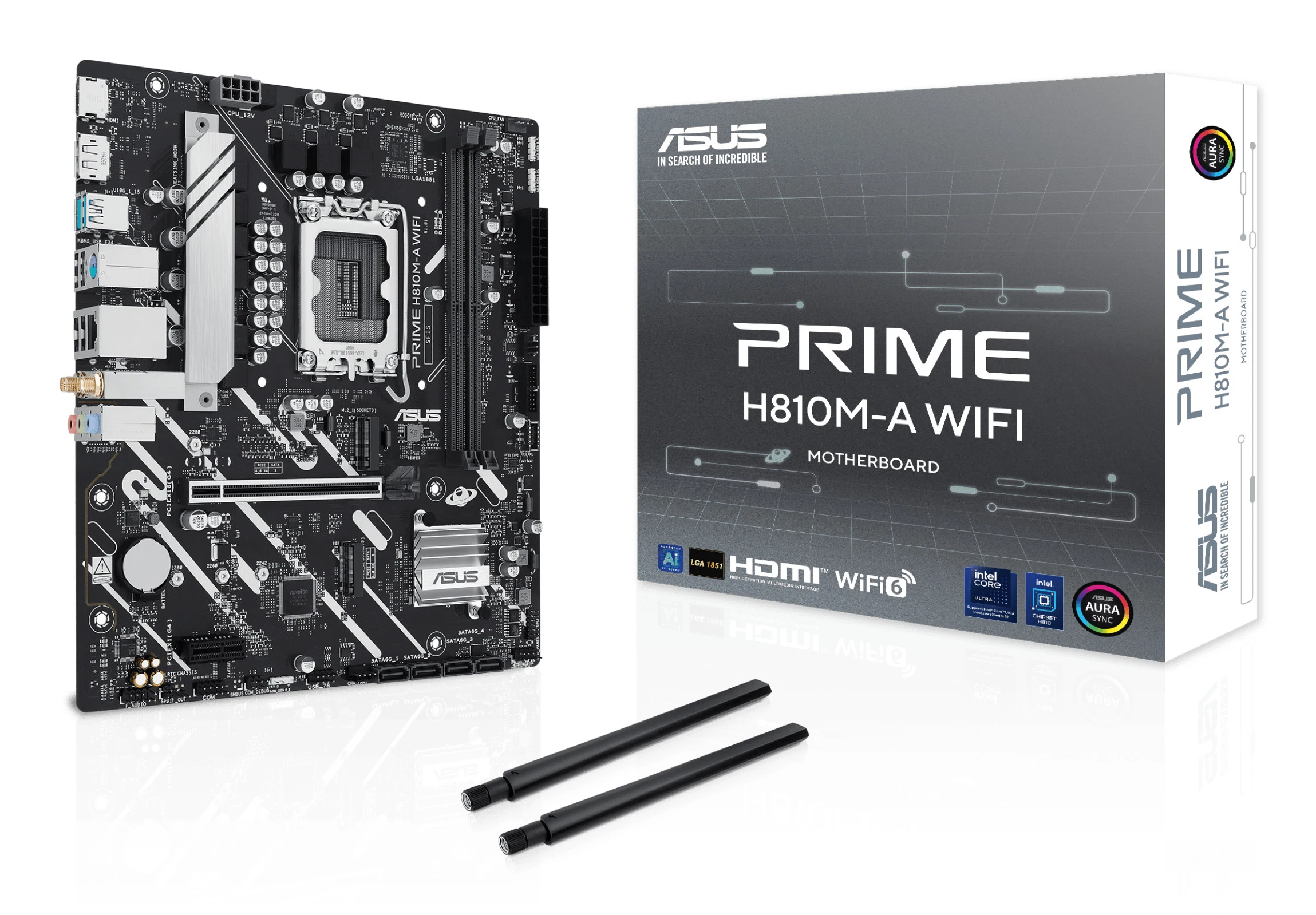 ASUS PRIME H810M-A WIFI Motherboard Intel H810 LGA 1851 Micro ATX DDR5 - immagine prodotto