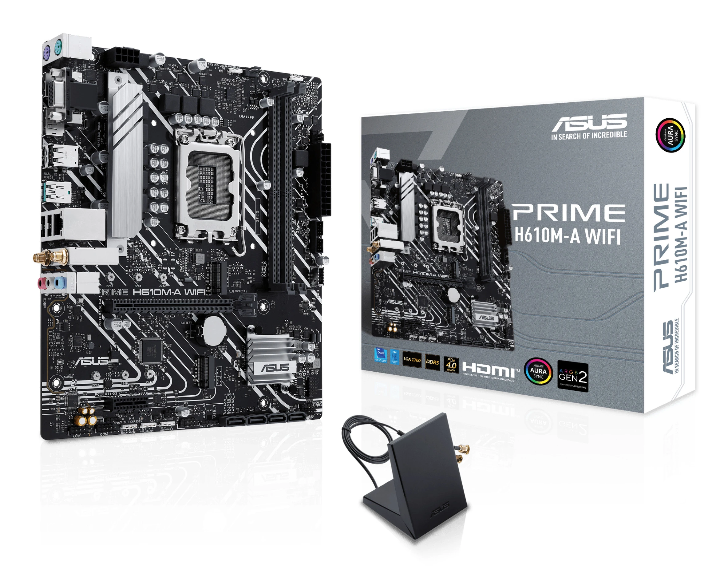 ASUS PRIME H610M-A WIFI Motherboard Intel H610 LGA 1700 Micro ATX DDR5 - immagine prodotto