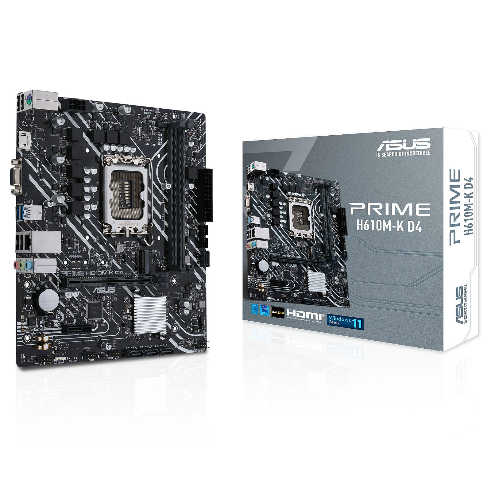 ASUS PRIME H610M-K D4 Motherboard Intel H610 LGA 1700 Micro ATX DDR4 - immagine prodotto