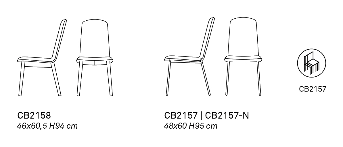 Connubia sedia riley cb2157 - miniatura prodotto