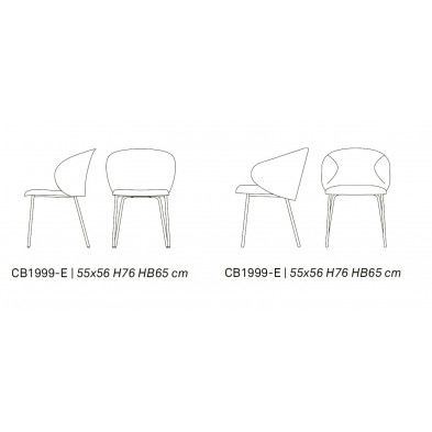 Connubia sedia tuka cb1999-e - miniatura prodotto